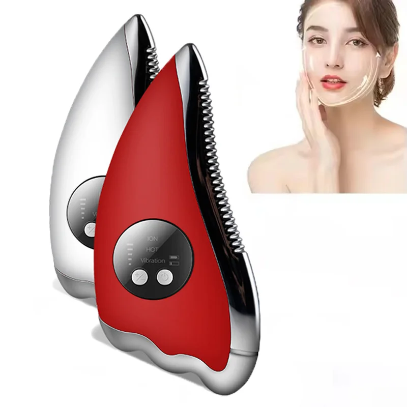 الكهربائية شد الوجه غواشا مكشطة مجلس الرقبة كشط تهتز إزالة التجاعيد الوجه التخسيس مدلك لوحة ميريديان فرشاة #2