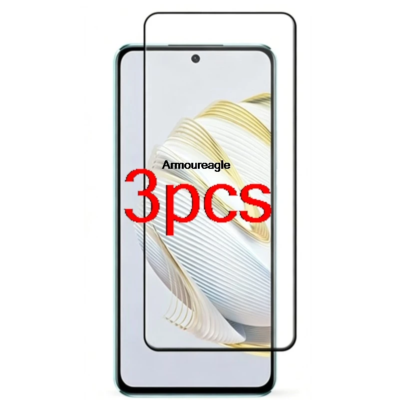 

3 шт., 3D закаленное стекло с черной кромкой, полное покрытие, для Huawei Nova 10 SE, пленка, взрывозащищенная защитная пленка для экрана, защитный экран