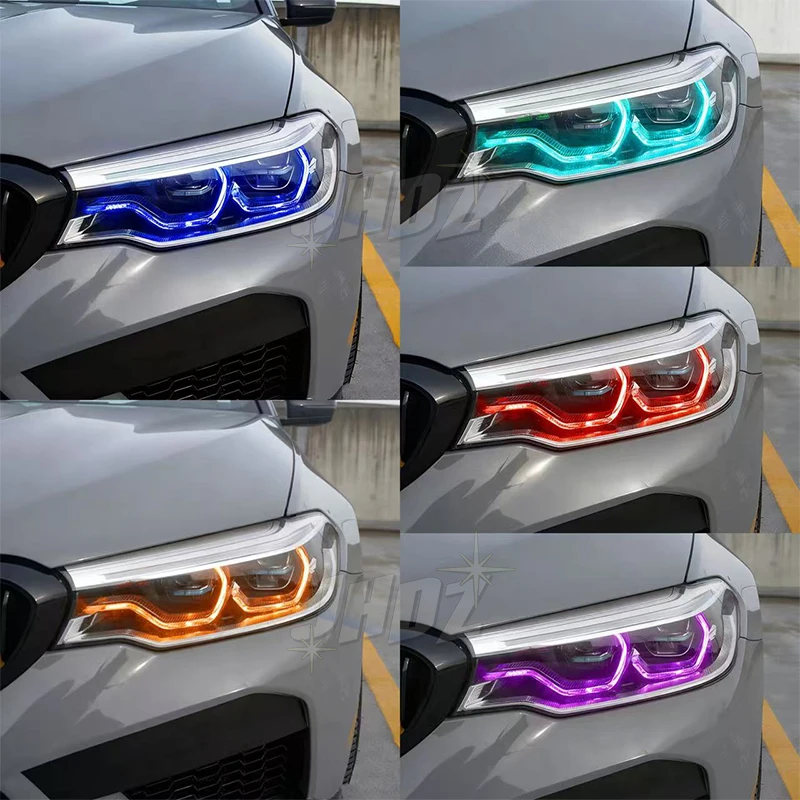Yellow Amber LED Angel Eyes DRL Board Set For BMW 5 Series M5 F90 G30 G31 G38 G32 2017-2020 Adaptive LED Headlight 63117214939 view 5