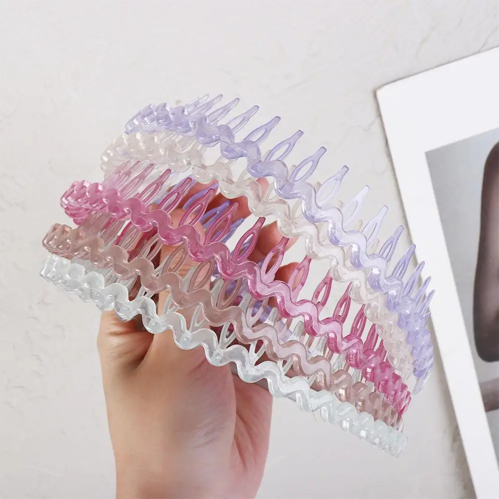 

Simple Hair Hoop For Girls For Women Headwear Non-slip Toothed Hair Band Wave Headband Korean Style Hairband Hair Accessories