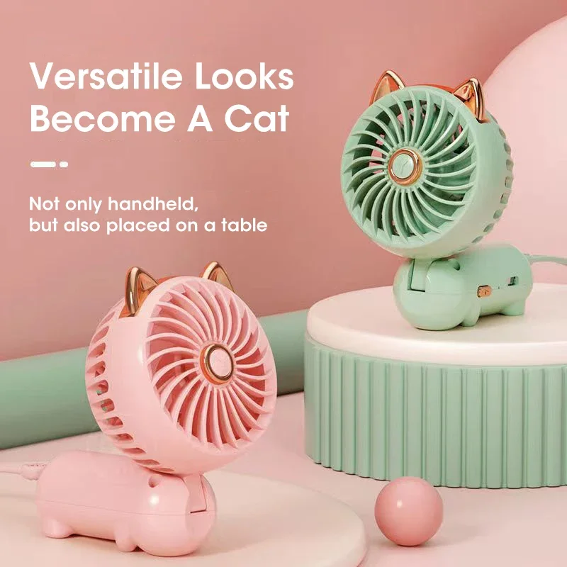 

Handheld Mini Fan 3 Speeds USB Rechargeable Portable Foldable for Office Home Outdoor Travel Summer