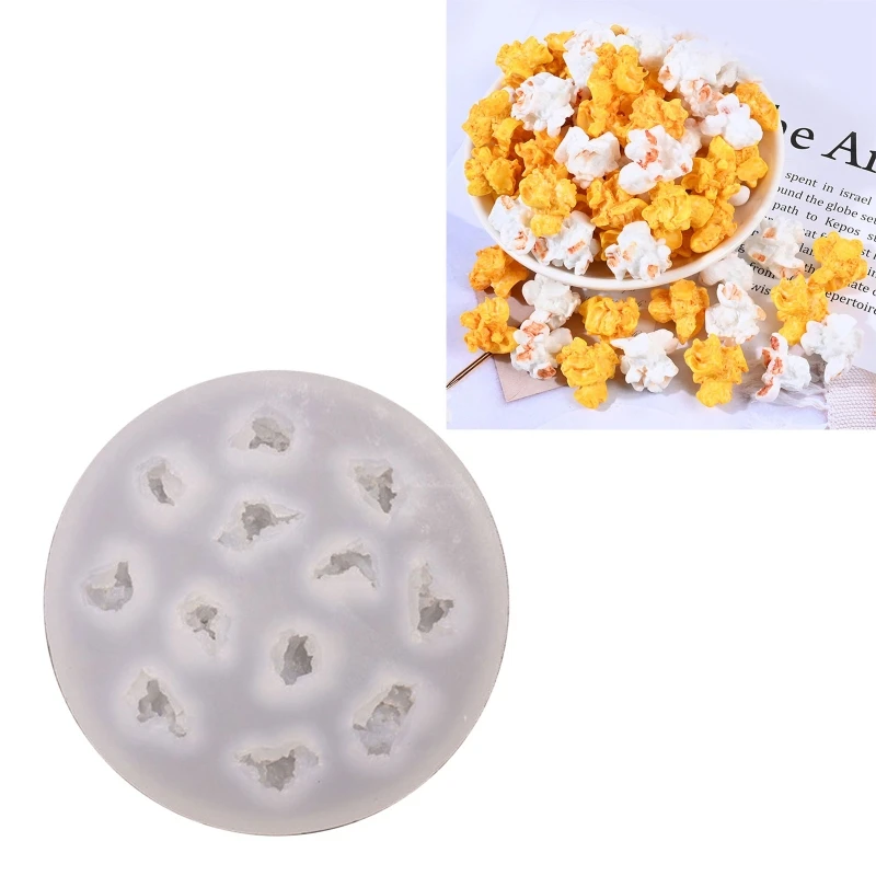 Molde silicona para hornear para herramienta estampado en forma palomitas maíz para decoración pasteles artesanal