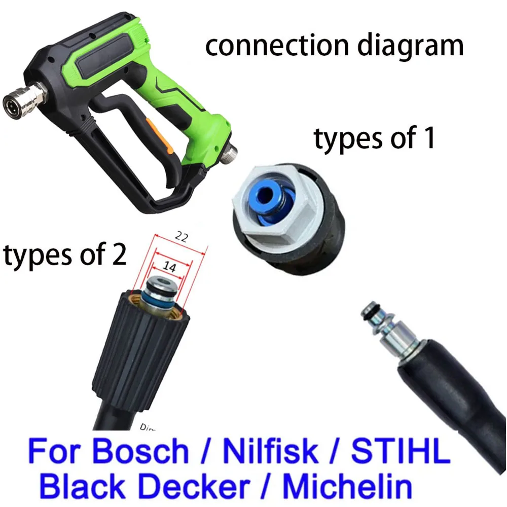 자동차 세척기 워터건 청소 거품 발생기 스노우 폼 랜스 1/4 "퀵 릴리즈 노즐 Parkside Karcher Daewoo Lavor