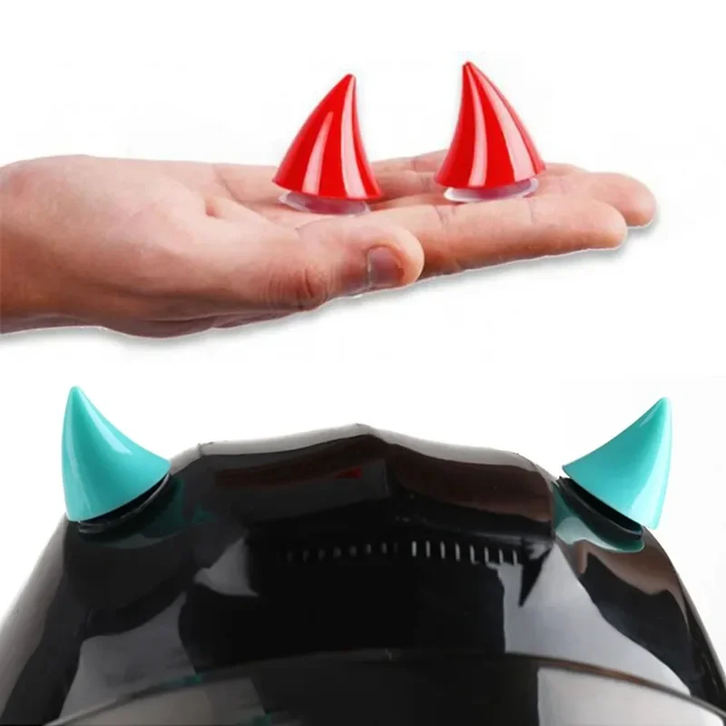 Motorcycle Helmet Cute Corner Rubber Horn Decoration Motocross Full Face Off Road Helmet Decoration Moto Car Accessories