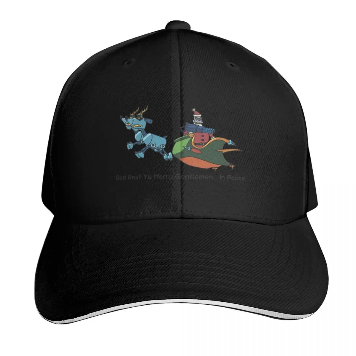 God Rest Ye Merry Gentlemen...In Peace Baseball Cap Six Panel Structured Crown Sun Protection UPF 50+ Breathable Mesh Back