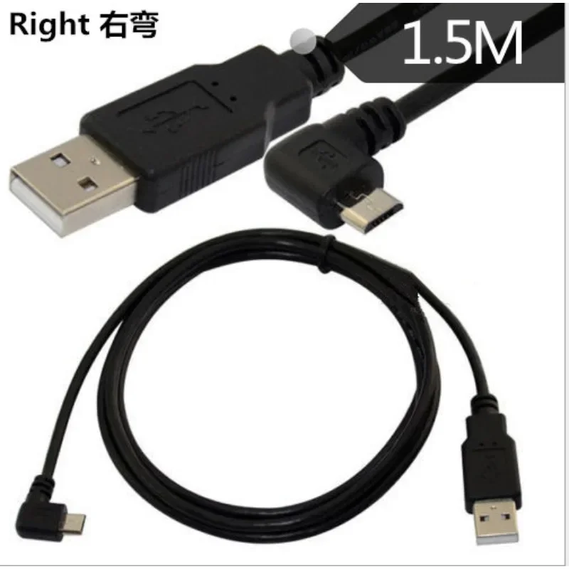 Прямоугольный кабель для зарядного устройства Micro USB с изгибом 90 градусов для Samsung Huawei Xiaomi HTC Android Шнур для быстрой зарядки передачи данных