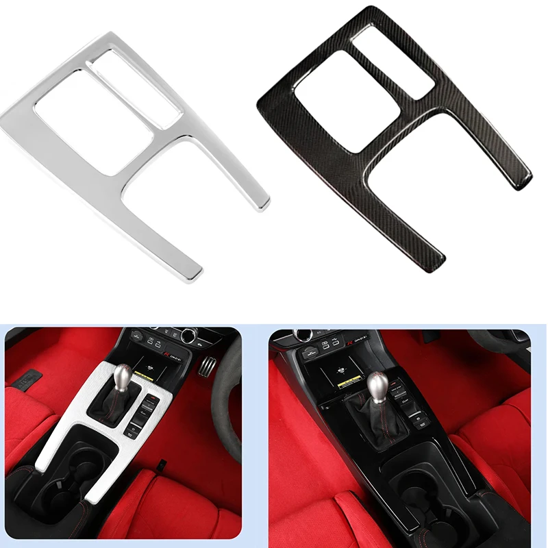 

Gear Shift Panel Cover Trim ABS Carbon Fiber Shift Panel Cover Decoration For Honda For Civic 11th Type R FL5 For Right-hand
