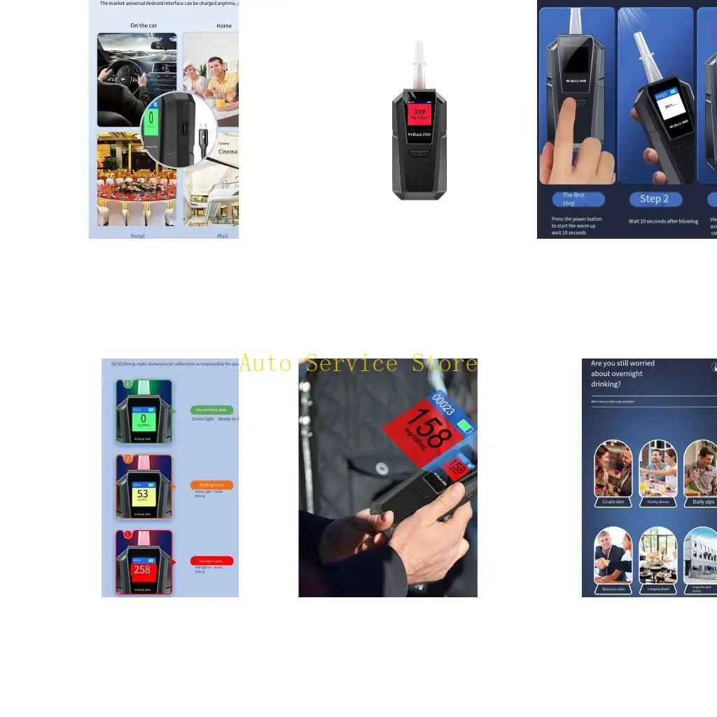 462A Breath Tester with LCD Display Breathalyzer Alcoholicity Meter