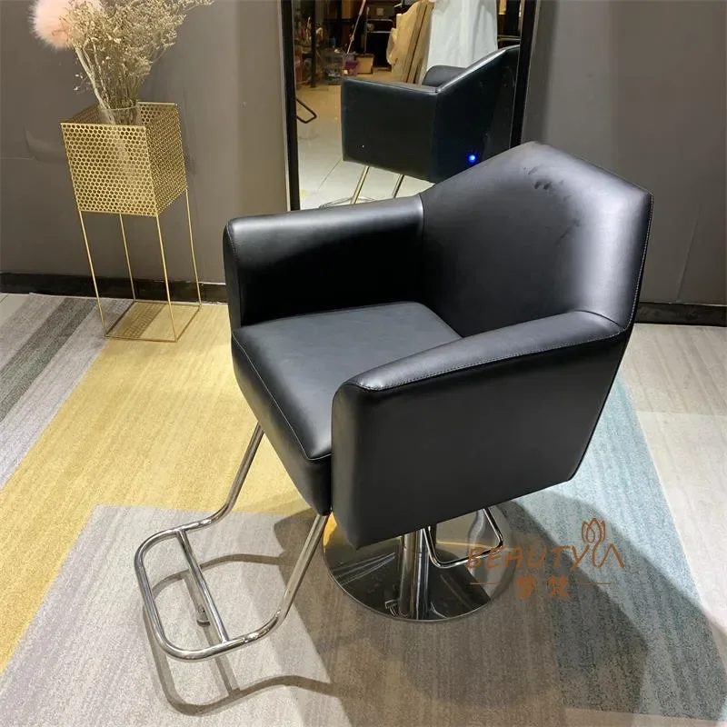 Hairdressing Professional Barber Chair Vintage Swivel Lift Barber Chair Perm Hair Dyeing Silla De Barbería Salon Furniture GM212