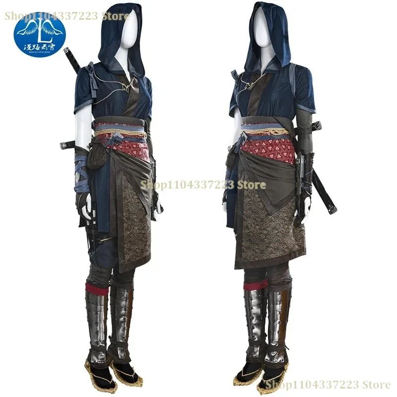 أزياء Naoe Creed Shadows التأثيرية Kunoichi Iga لعب الأدوار Assassin's Fujibayashi Cotume Ninjia ملابس حفلات الهالوين بدلة نسائية