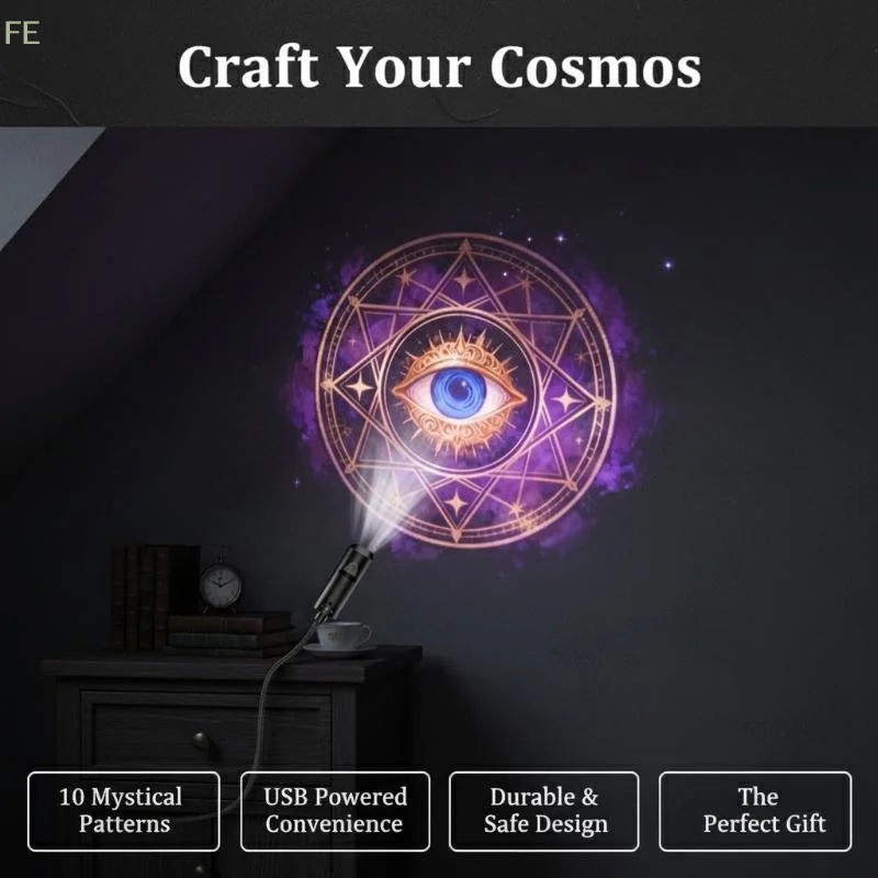 3/6/10 Pattern USB LED Projection Light Festive Atmosphere Light For Walls Ceilings Indoors Bedrooms Decorative Projection Light