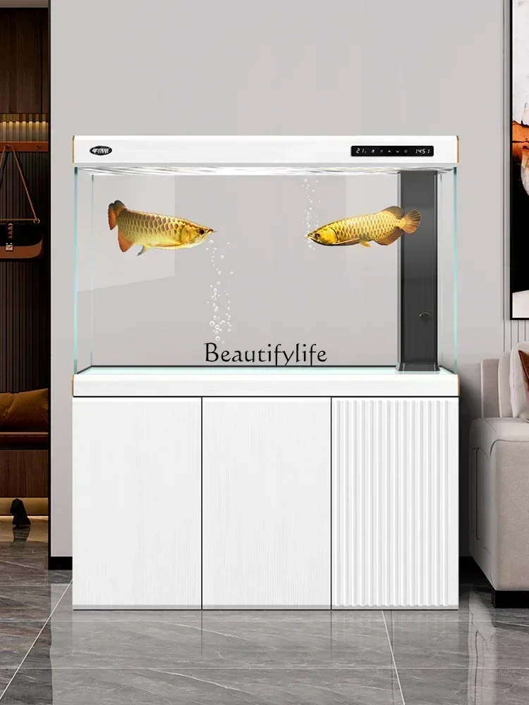 

FG * Аквариум для рыбы в гостиной, 2025 г., новый большой аквариум из ультрабелого стекла