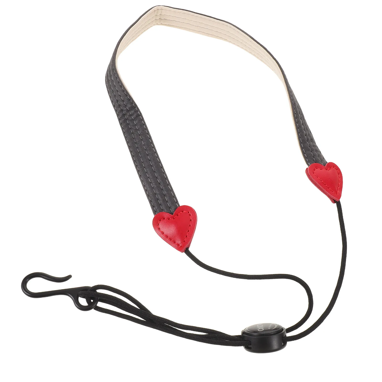 Black Clarinet Neck Strap Adjustable Soft Padded Support Strap School Band Sax Accessory Solid Metal Hook Anti Slip Performance
