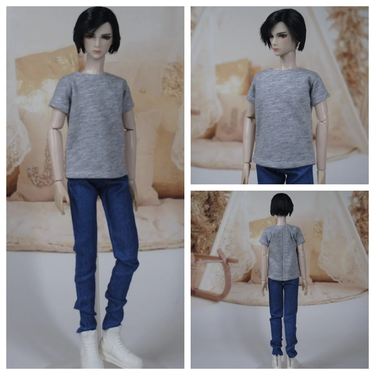 30 センチメートル 1/6 BJD YUGE KEN 男性人形ファッション Tシャツ子供 DIY 人形服アクセサリー 1/6 スケール男性人形用