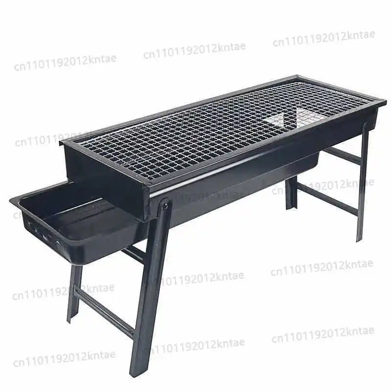 Large bbq grill with detachable cooking rack - portable outdoor folding grill