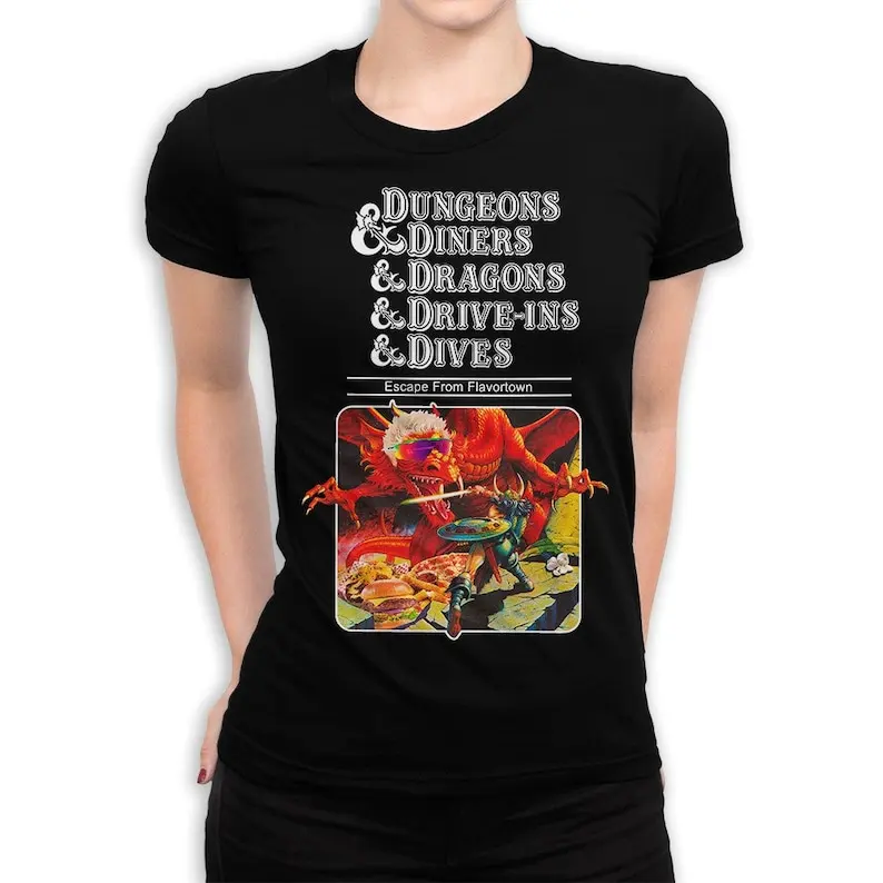 Dungeons and Dragons Diners Funny T-Shirt / D&D DnD Shirt / Men\'s Women\'s Sizes (wra-122)