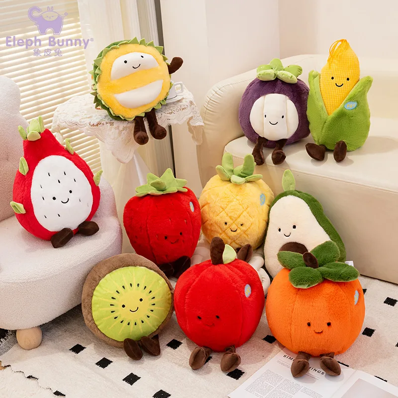 Süße Frucht Plüschtier Tasche Dekor Ananas Mangkhut Erdbeere Avocado Apfel Banane Niedliche gefüllte Fruchtpuppe Weiche Plüschtiere Geschenke ﻿