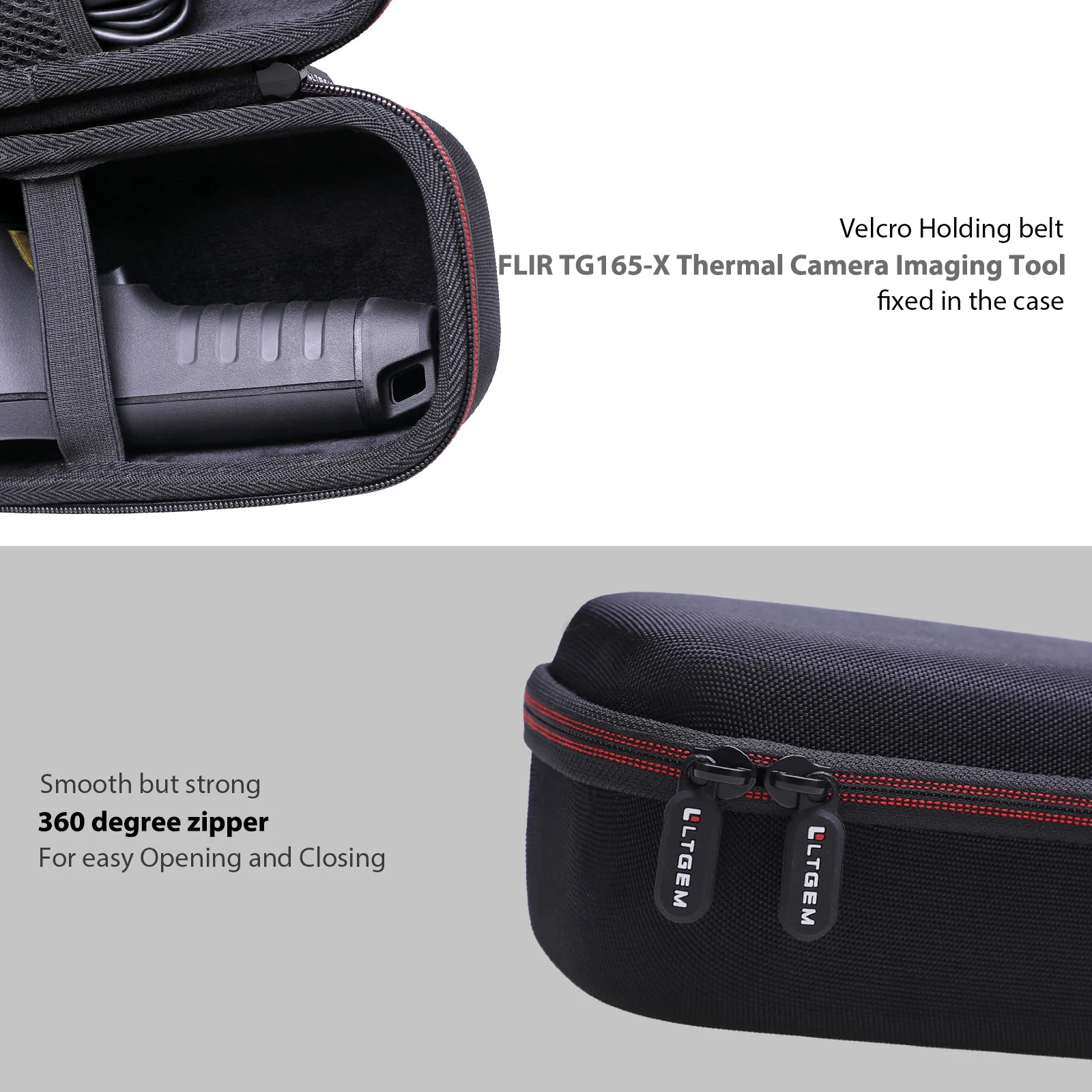 LTGEM OligHard Case for FLIR TG165-X Thermal Camera Lmaging Tool-Sac de voyage de transport de protection (étui uniquement)