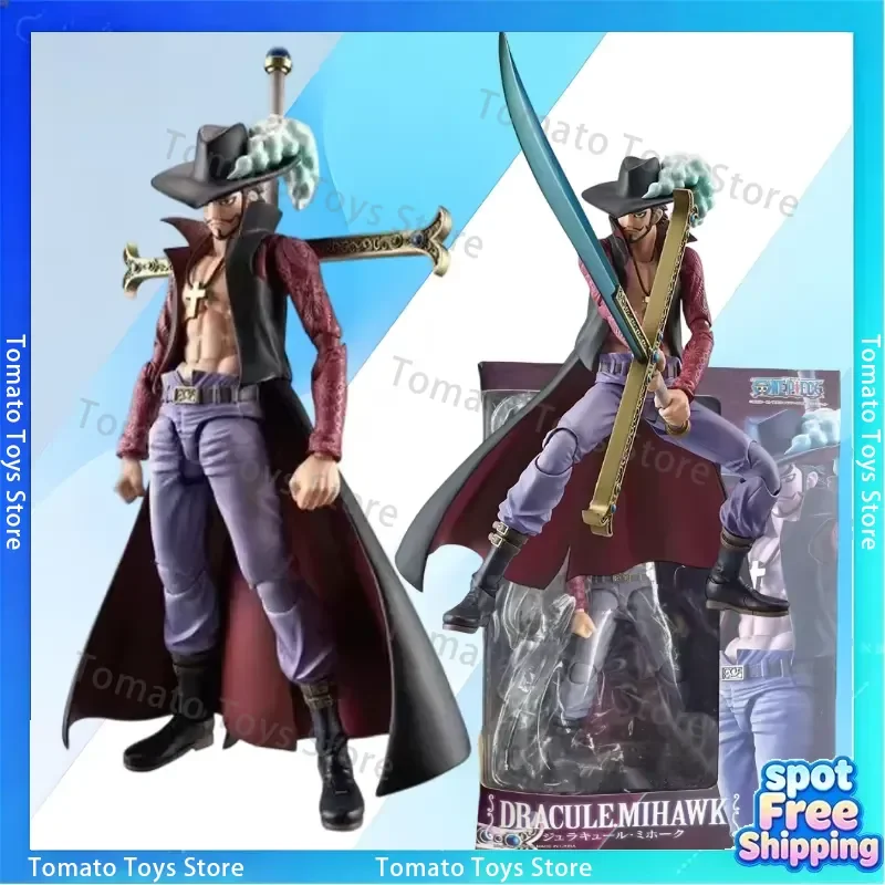 MegaHouse 100% Original Variable Heroes VAH Dracule Mihawk ONE PIECE Anime Figure Model Collection for Fans