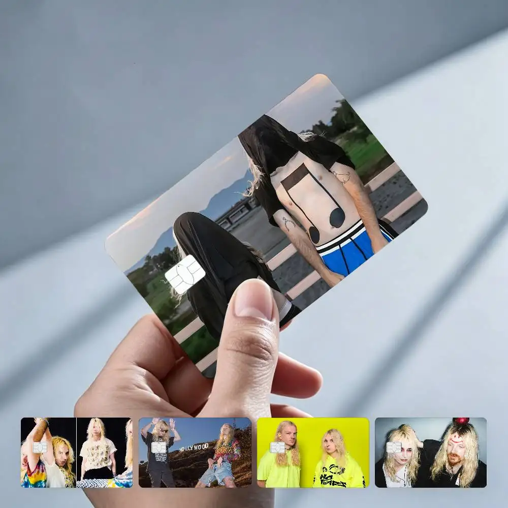 100 gecs Hyperpop SInger 4PCS!Trendy & Cool Business-Style Bank Card Sticker — Suitable for Debit Card Decoration