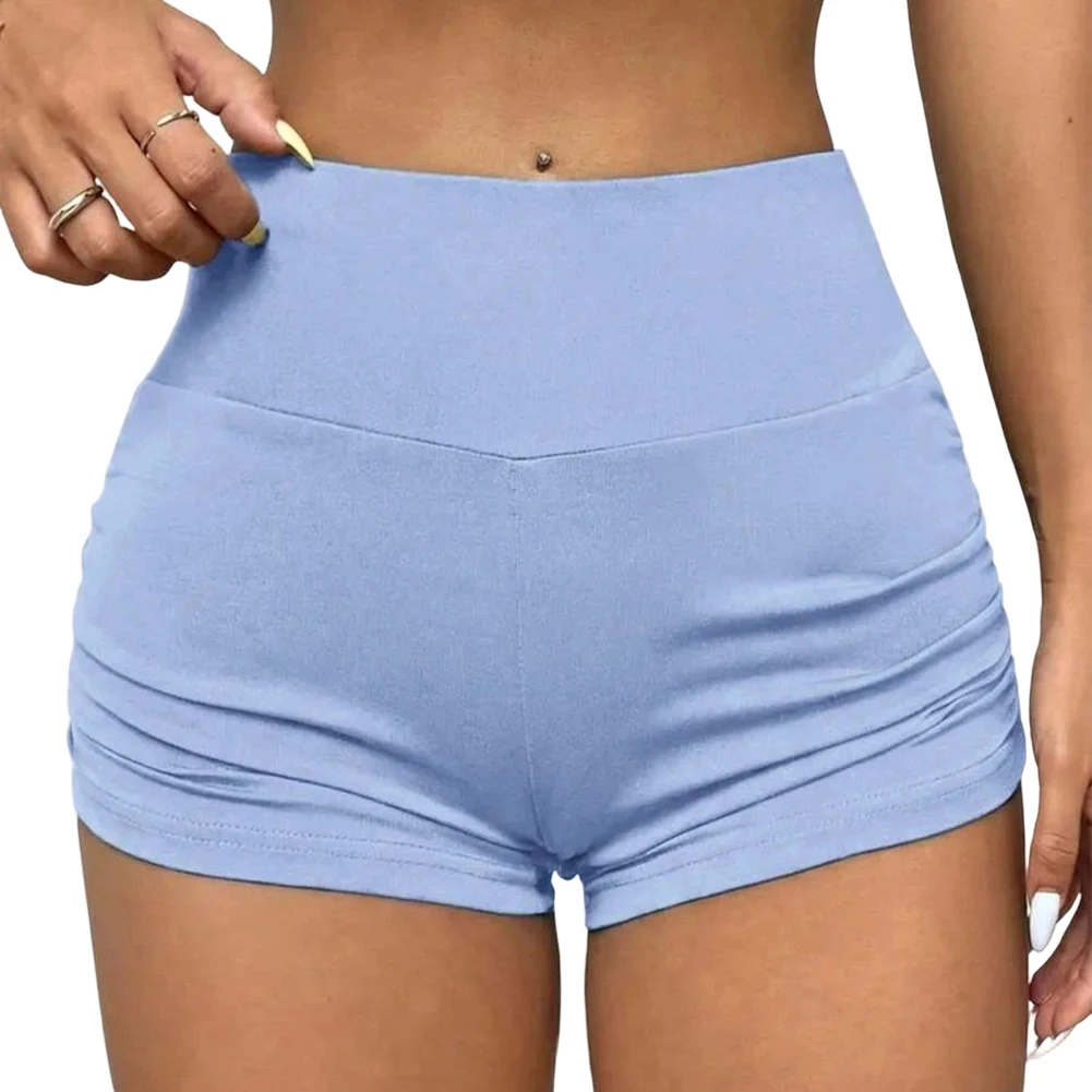 Stretch Sport Shorts for Women with Low Waist Cut and Butt Lifting Design Suitable for Four Season Fitness and Casual Wear
