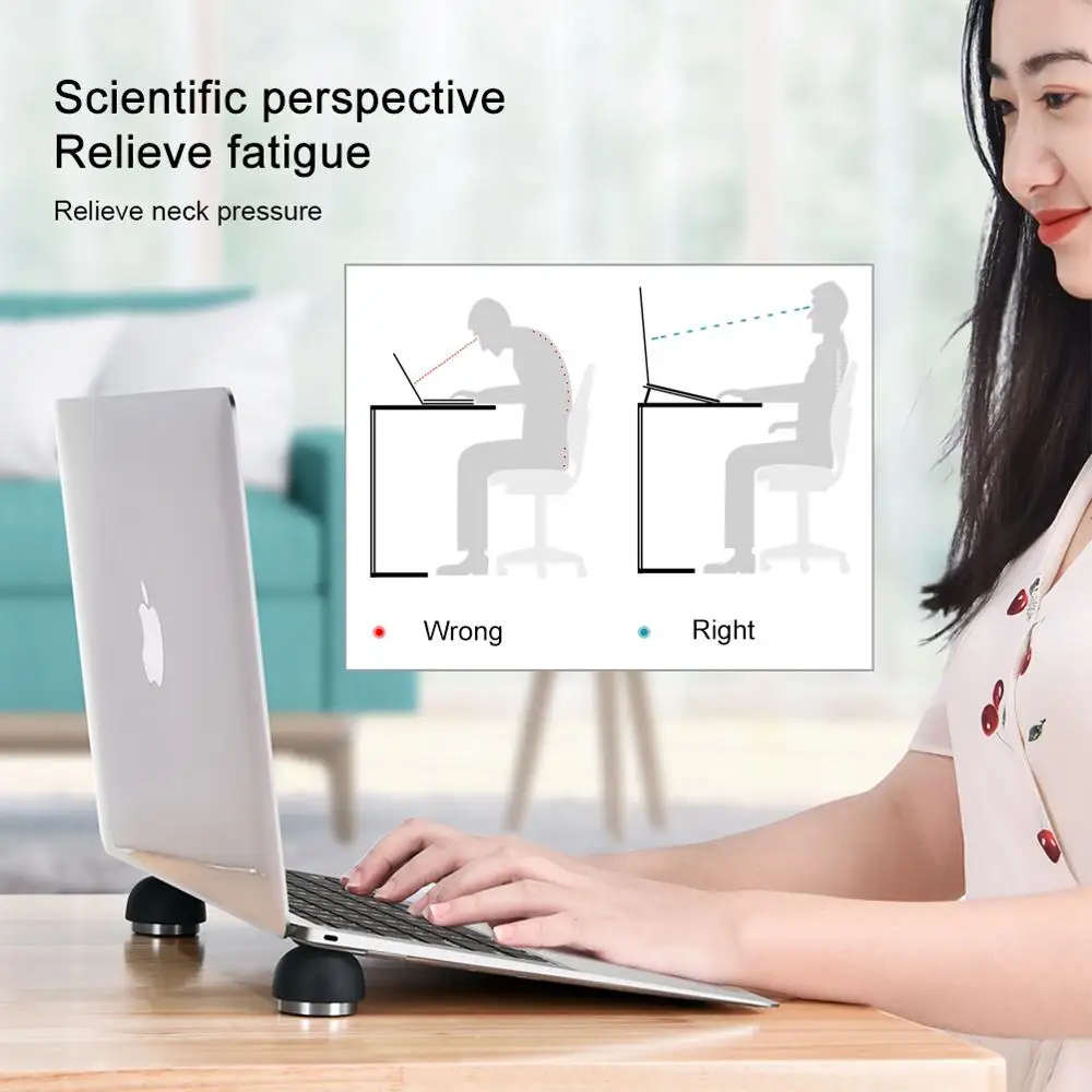 Oatsbasf Laptop Stand Notebook Accessories Laptop Mushroom Holder Foldable Mini Cooler Stand for Macbook Pro Air Support Bracket image 3