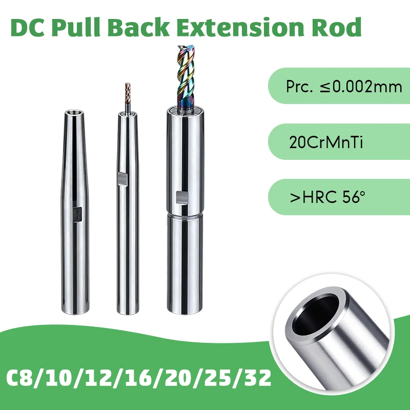 High-Precision CNC Milling Tool Holder Pull-Back Extension Bar for Small Diameter C8/C10/C16/C20/C25/C32 Deep Cavity Milling