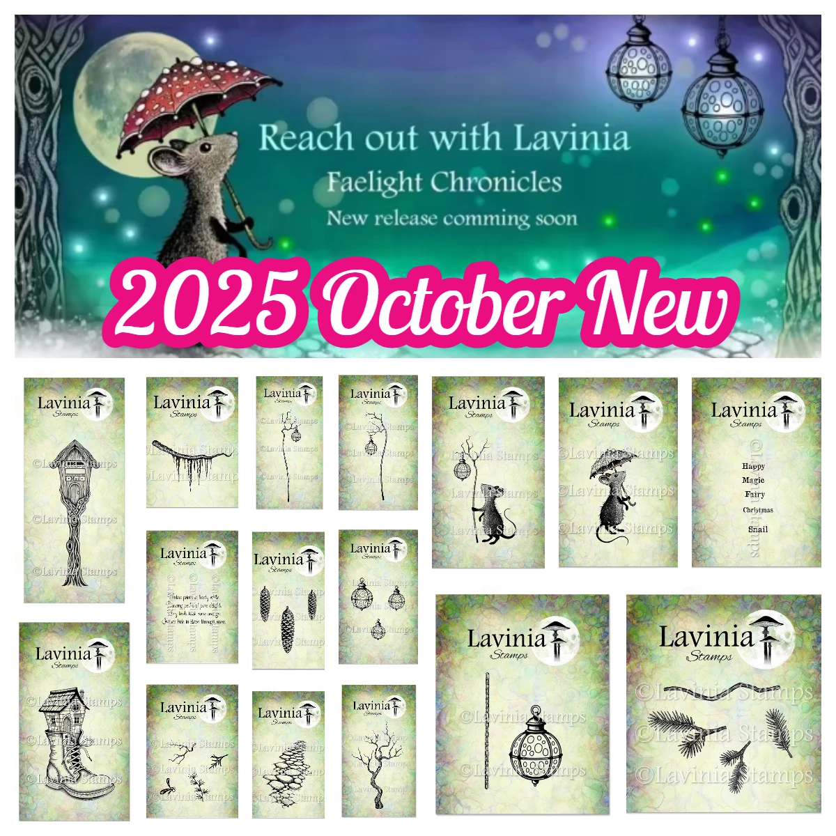 

2025 New October Lavinia The Faelight Chronicles Collection Stamp Bundle Elf Stamps DIY Paper Card Craft Scrapbooking Stamp Die
