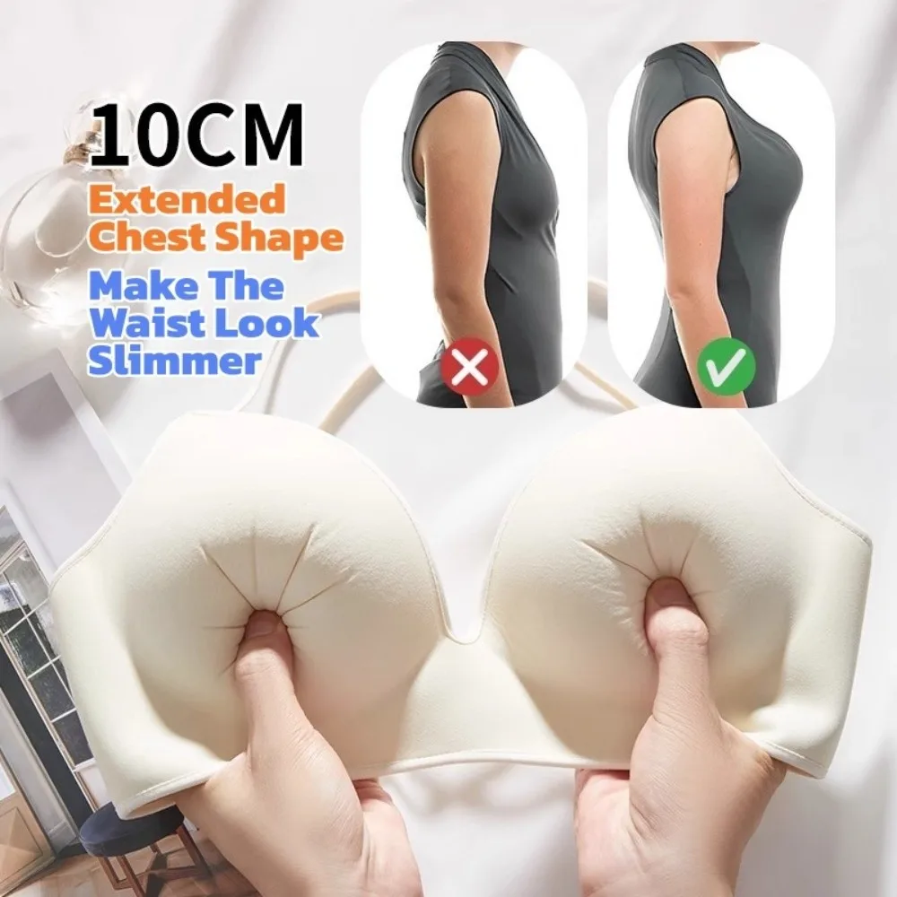 Fashion 3/4Cup Thicken Bra Shockproof Slim Waist Busty Bra Lingerie Intimates Brassiere for Women Flat Chest