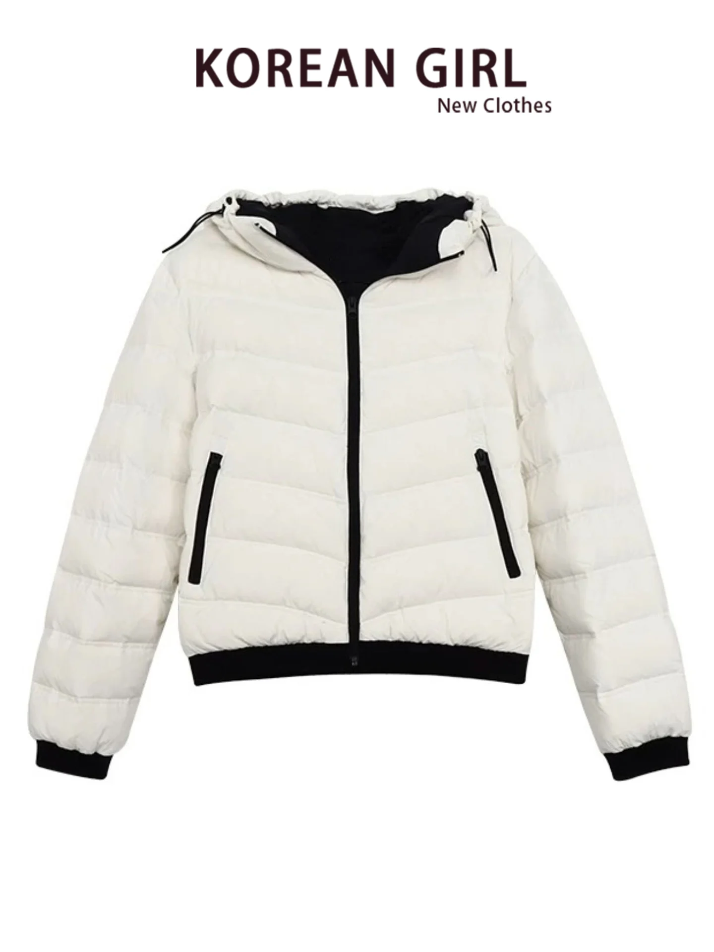 Korean Style Warm Short Women's down Cotton Jacket Winter Coat Thick Outerwear Bone Inlet Stylish Commute Straight Body Fit