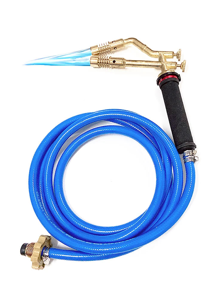 

2000℃ High Temperature Copper Welding Gun Air Conditioning Maintenance Double-Head Flamethrower Lpg Propane Welding Torch