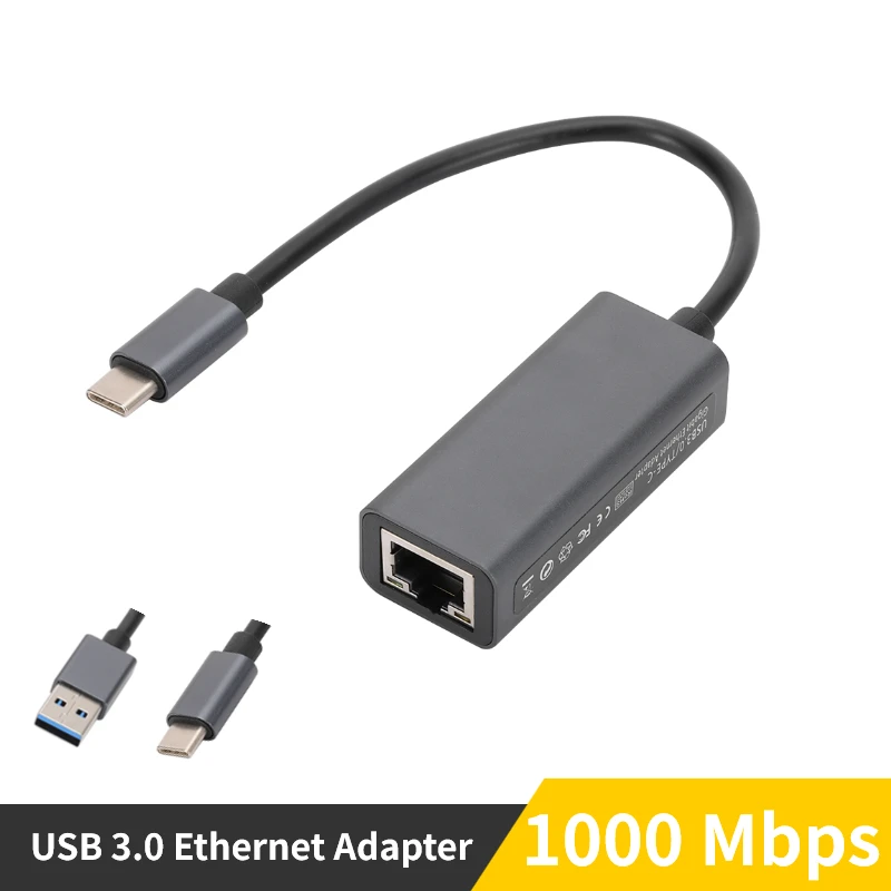 

USB 3.0 Wired 10/100/1000Mbps USB Typc C To Rj45 Lan Ethernet Adapter Network Card USB HUB for Nintendo Switch PC Macbook Laptop