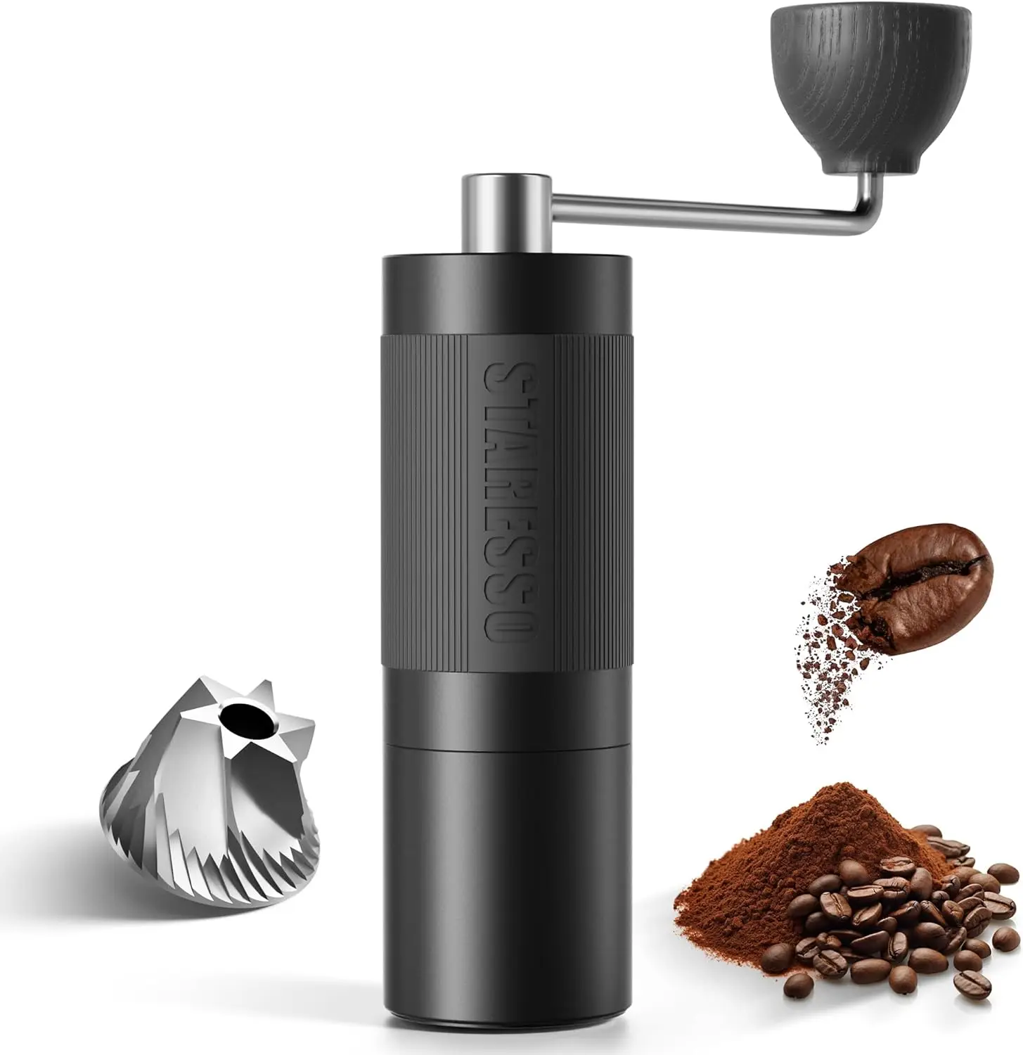 

Portable Manual Coffee Grinder with Adjustable Settings, Stainless Steel Burr for Espresso, French Press, Pour Over