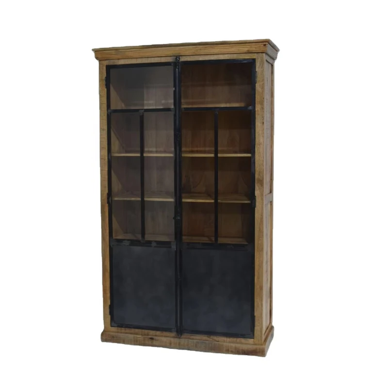 Cabinet Glass Door Home Furniture Living Room Bedroom Farmhouse Storage