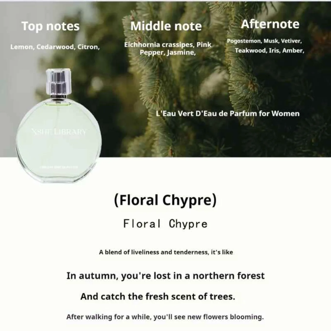 Women’s High-End Alternative Fragrance 100ml Green Encounter Long-Lasting Floral Fruity Perfume Summer Lemon Fragrance homme view 5