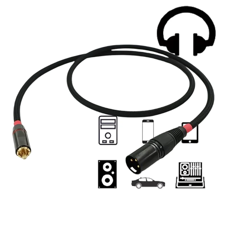 

Dual-Layer Shielded OCC Conversion Cable: Carare L-4E6S RCA to XLR Adapter for Balanced Active Monitors​