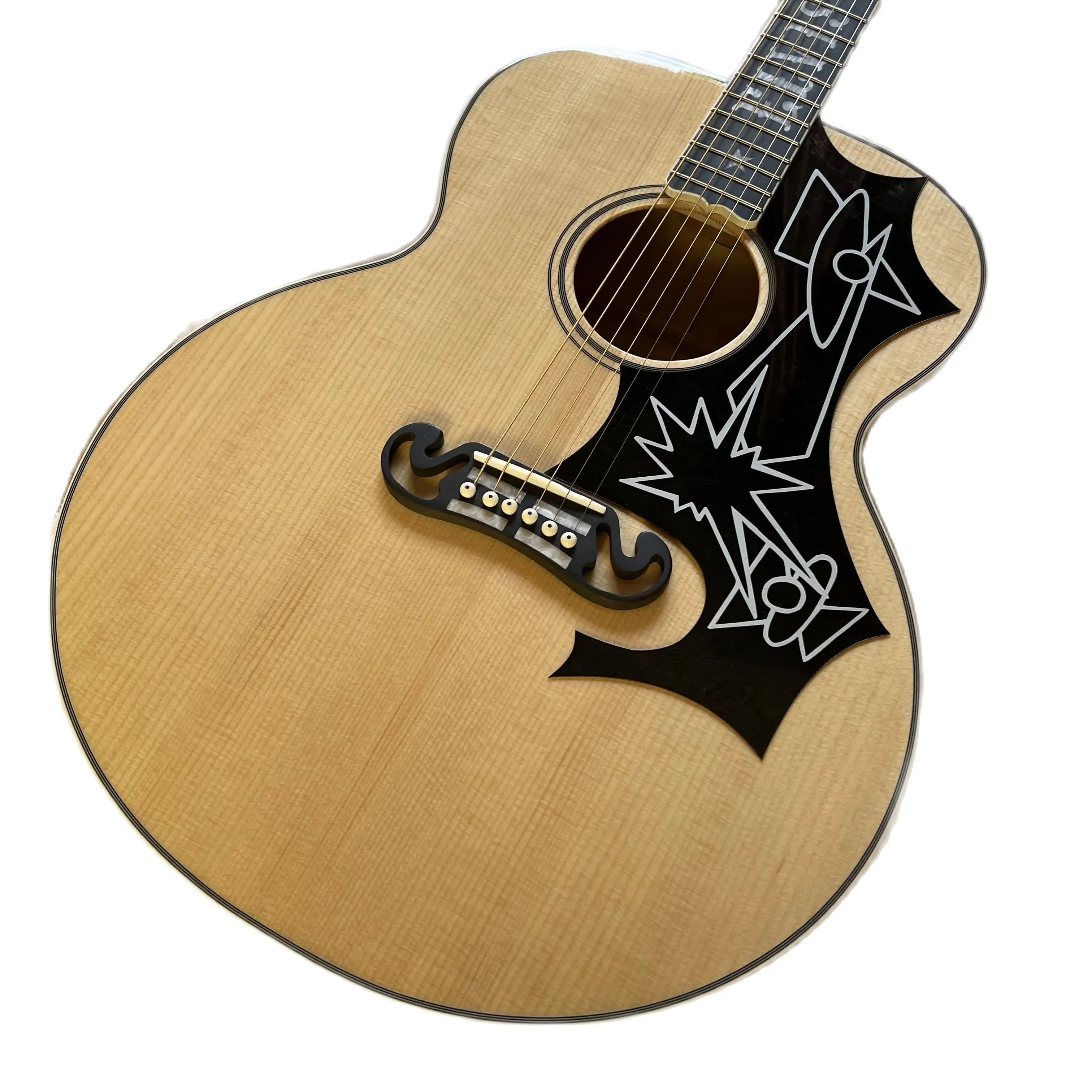 

In Stock New 43# Acoustic (Electric) Guitar Ebony Fretboard/Bridge,Bone Nut/Saddle In Natural 20240517