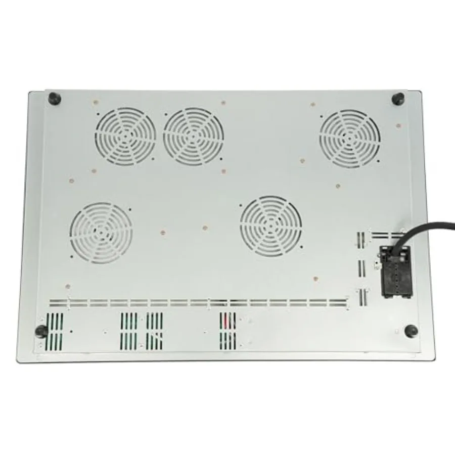 موقد كهربائي 30 بوصة مع 4 شعلات موقد كهربائي 1200 وات للمطبخ يستخدم مؤقت قابل للتعديل وميزة قفل أمان مدمجة #6