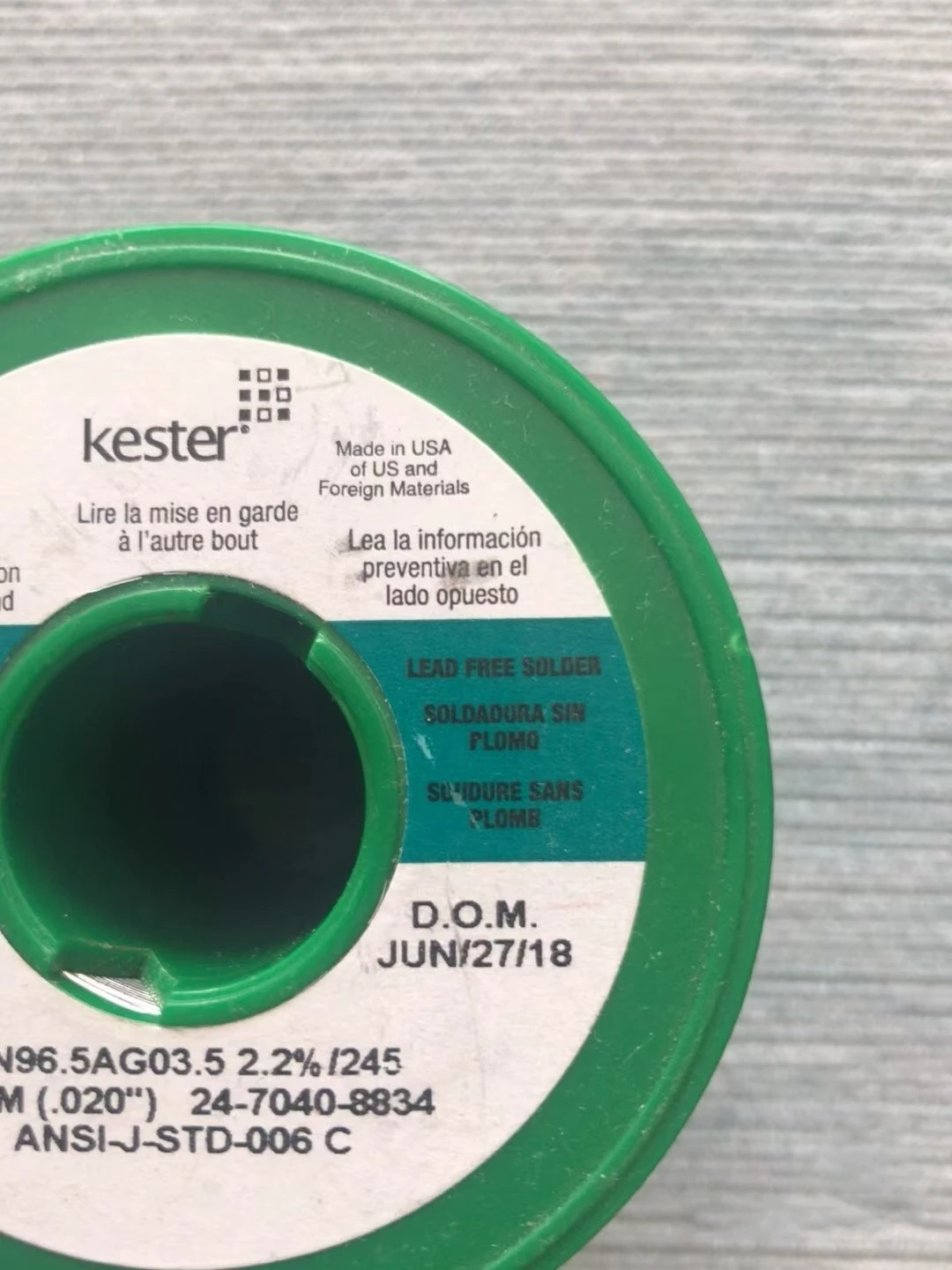 Original American Kester With 3.5% Silver Solder Wire, 0.5mm Wire Diameter, Lead-Free Solder Wire, Audio DIY Solder