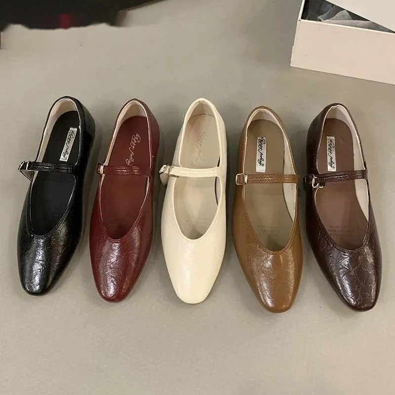 

Модные женские туфли Мэри Джейн в стиле Лолиты с пряжкой и ремешком, увеличивающие рост, женская мягкая обувь, женские туфли на плоской подошве с обувью