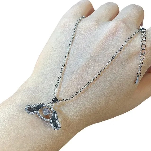 Miniso 日本と韓国の高級ロリータ ピンク ダイヤモンド サンリオ シリーズ レディース ネックレス スイート クロミ メロディー 鎖骨チェーン