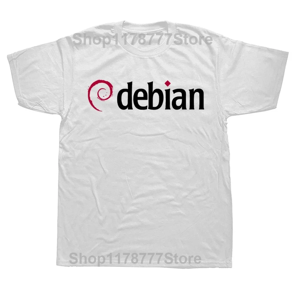 تي شيرت قطني كاجوال للرجال بأكمام قصيرة ، توبات ديبيان عصرية للصيف ، تيشيرتات مبرمج كمبيوتر ، ملابس الشارع الشهير #2