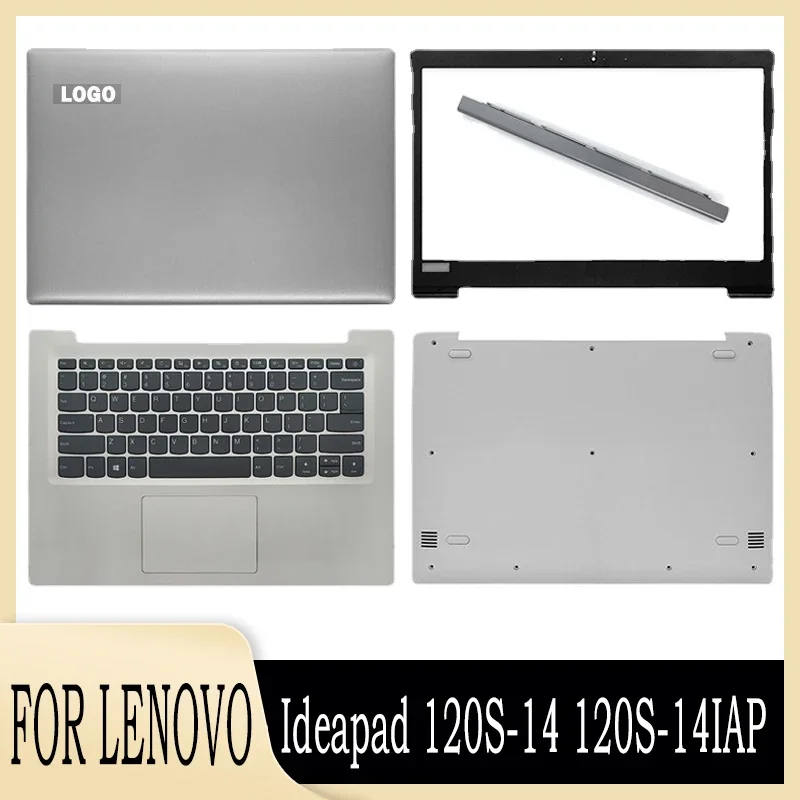 

NEW For lenovo ideapad 120S-14 120S-14IAP Laptop LCD Back Cover Front Bezel Palmrest Bottom Case Hinge Cover Silver 120S-14 14"