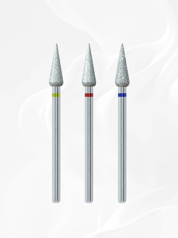 HYTOOS forets à ongles diamant à bourgeons pointus Chrome Pro foret à cuticules russe pour forets nettoyeur de peau morte outil de pré-traitement des ongles