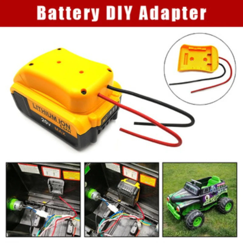 DIY Battery Adapter Power Battery Converter Toy Car Connector For Makita/Bosch/Milwaukee/Dewalt/Black&Decker 18V Battery 14 Awg