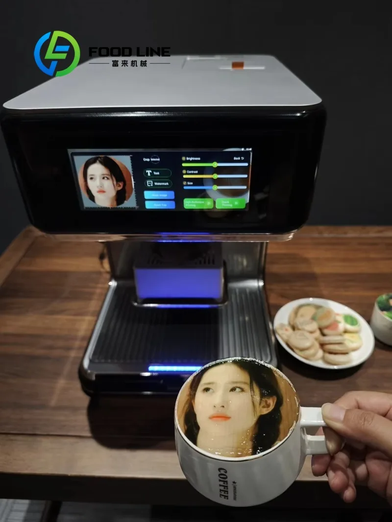 

Customize New Model Coffee Printer Edible Caramel Printer WIFI Connection Latte Art Printing Machine