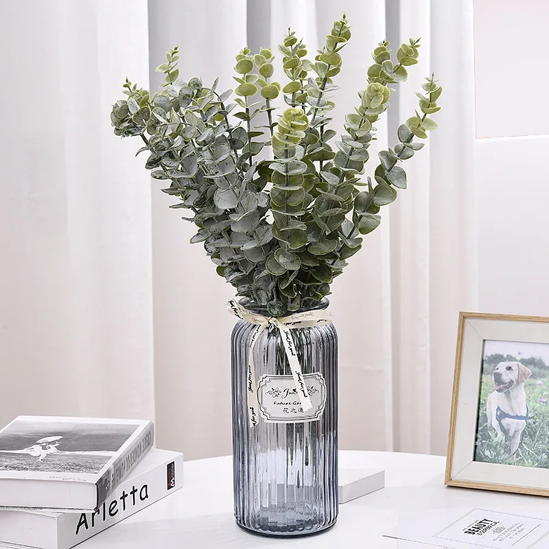 5 Heads Eucalyptus 3 Forks 5 Forks Money Leaf Simulation Artificial Flowers Nordic Wedding Home Decoration Artificial Plants