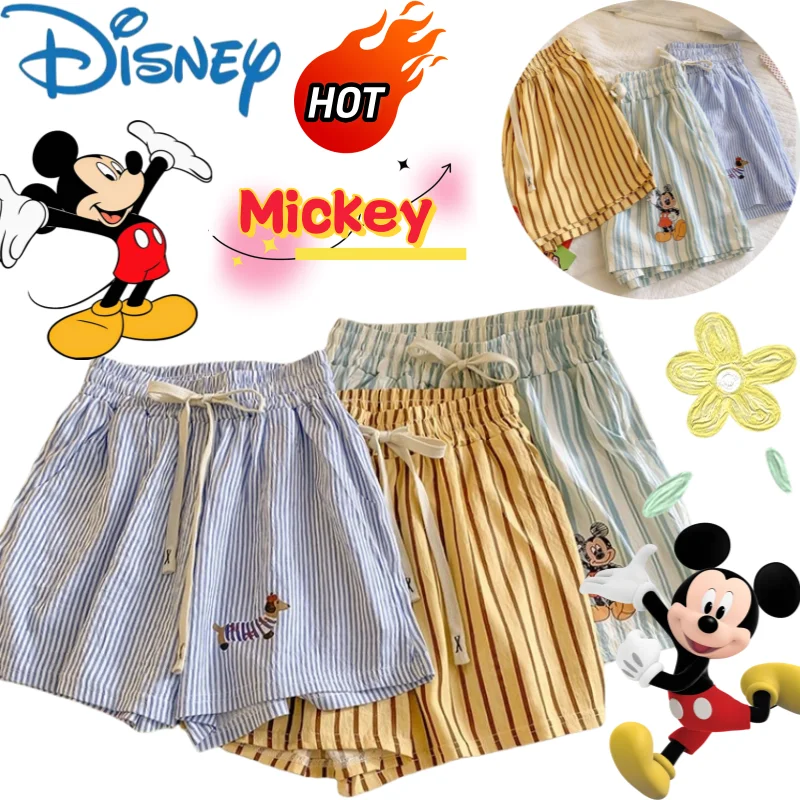 

Новые шорты с Микки Диснеем, креативные высококачественные летние шорты с милым принтом «сделай сам», тонкие дышащие пот, можно носить вне дома, пляжные брюки