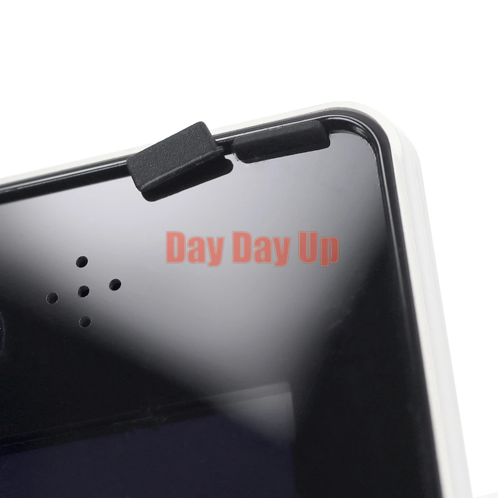 1 Juego de cubierta trasera de botón inferior para consola 3DS, cubierta de pies de goma, reemplazo de pantalla superior para Accesorios Nintend 3DS