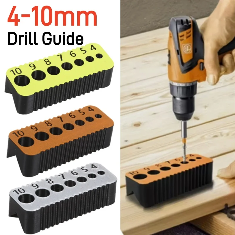 Drill Guide For Straight Holes Multifunctional Precision Accessory DIY Drill Jig Block Joints Tool For 4-10mm Holes Drill Tool